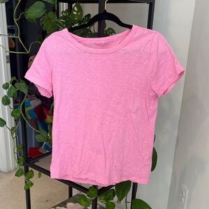 J. Crew Pink Girlfriend Tee